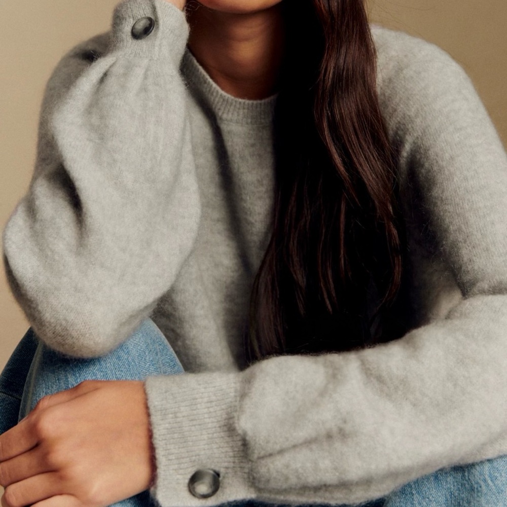 Sezane Louisa Jumper Mottled Grey - Size S